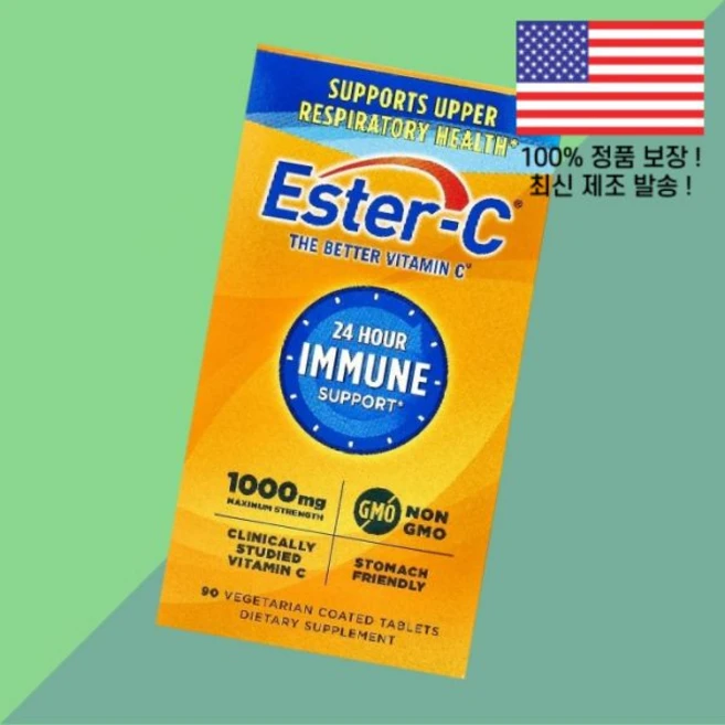 에스터씨 24시간 1000mg 식물성 베지캡슐 90정 EsterC 24 Hour Immune Support 90 Vegetarian Coated Tablets - 쿠팡