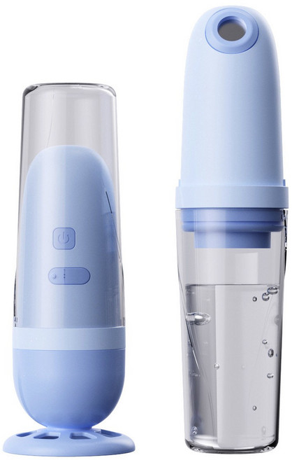 충전식 휴대용비데 외출 여행용 비상용 자동 핸디형 비데 엉덩이세척기, 고객직접설치, 블루