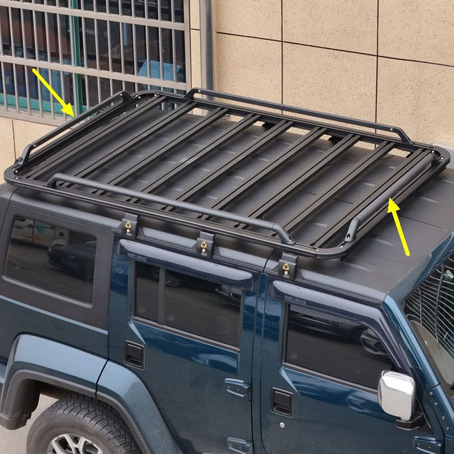 랭글러 루프랙 수하물 지붕선반 프레임, 1개, 앞뒤 울타리 세트