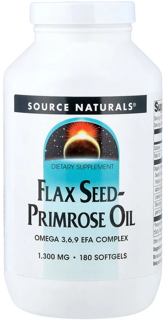 Source Naturals 아마씨드 프림로즈 오일 소프트젤 180정 Naturals (소스 내추럴스), Source Naturals, 아마씨드 프림로즈 오일,, 1개 - 쿠팡