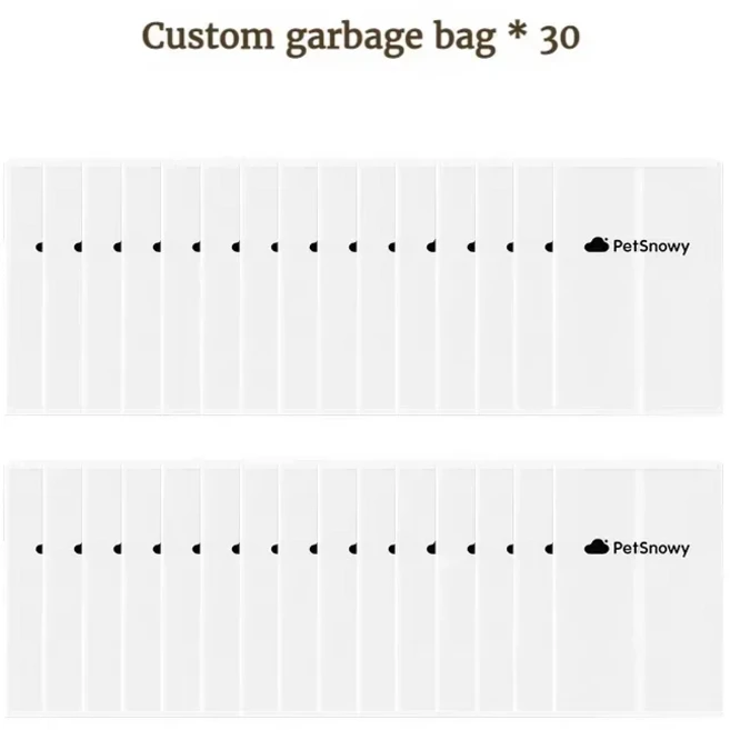 PetSnowy 고양이 화장실 액세서리 탈취 정제 쓰레기 봉투 애완 동물 공급기 건조제 전문 청소 용품, 04 Garbage bag 30