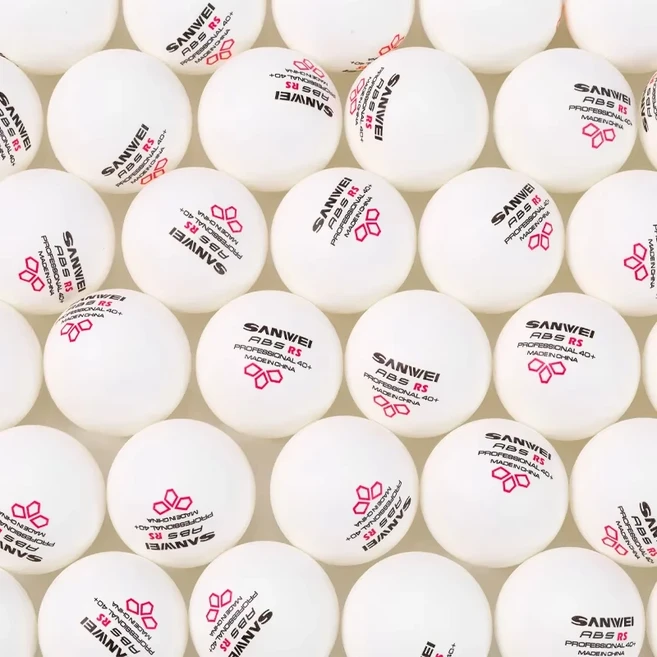SANWEI 신형 3성급 탁구공 ABS 40+ TR 업그레이드된 훈련용 탁구공 내구성 100개 클럽 훈련용, 03 녹색