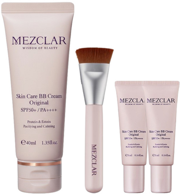 메즈클라 비비크림 브러쉬 기획세트(비비1+브러쉬1+비비5ml*2개), onecolor, 1개