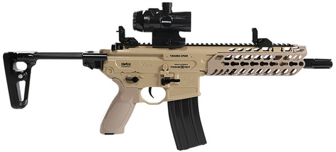 UB 수정탄 듀얼 모드 전동건 5종 젤탄 자동연사 조준경 소음기, MCX, 샌드