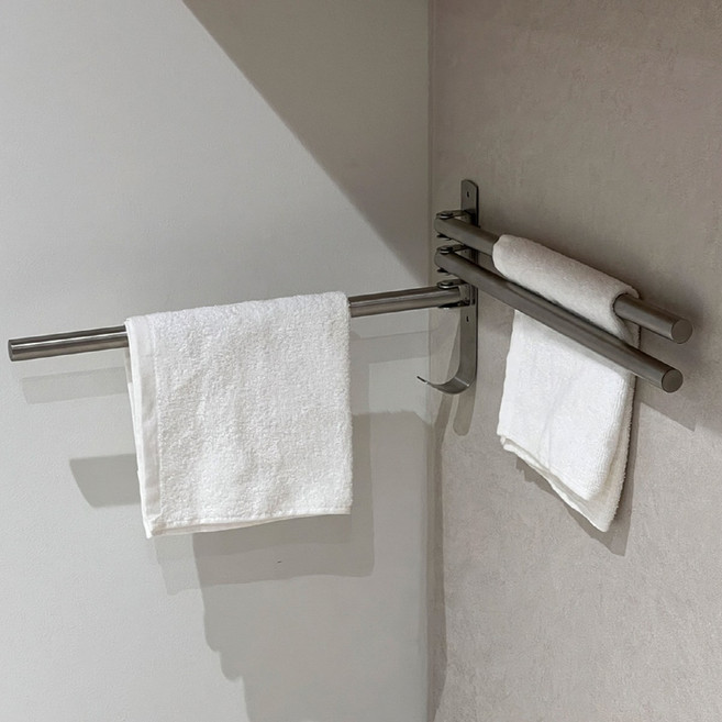 에브리윅 접이식 부착 304 스텐 행주걸이 3단 일반형, 1개, 실버