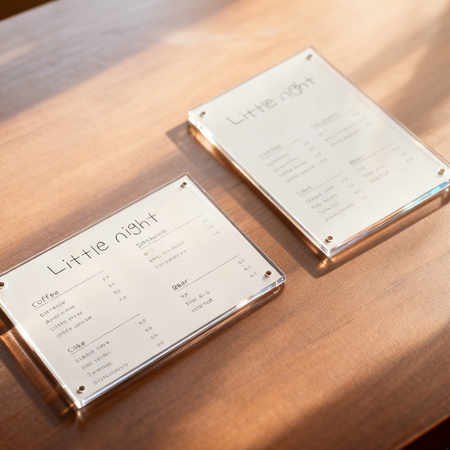 스튜디오투명 아크릴 메뉴판 꽂이, 2개