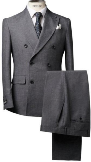 비시크 디젠드 더블 울 정장세트