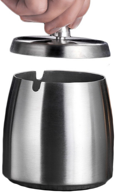 포더시가 냄새 차단 스텐 담배 재떨이 1개