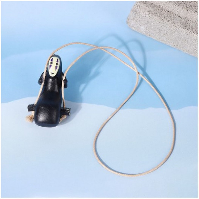 자동차 악세서리 가오나시 나무그네 룸미러 차꾸미기, 1개