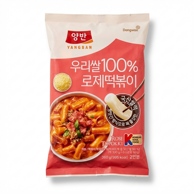 양반 우리쌀 로제떡볶이, 6개, 360g