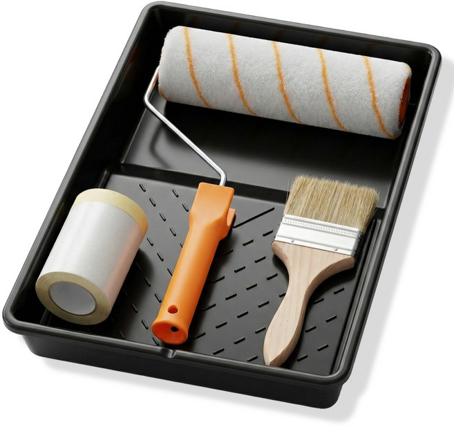 페인팅키트 9인치 트레이 롤러 붓 커버링테이프, 1개