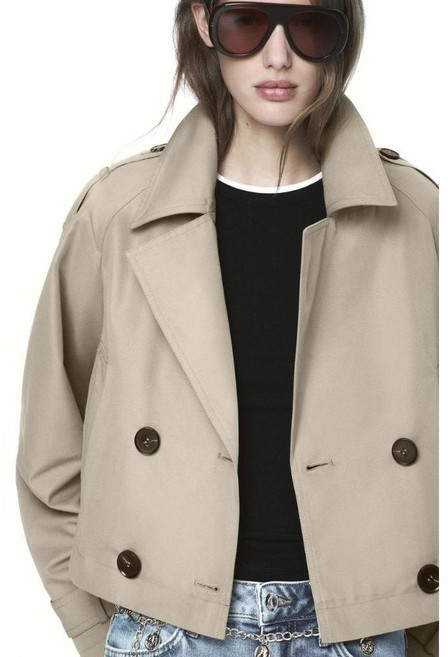 ZARA 자라 더블브레스트 숏 트렌치코트 3046259 3046/259