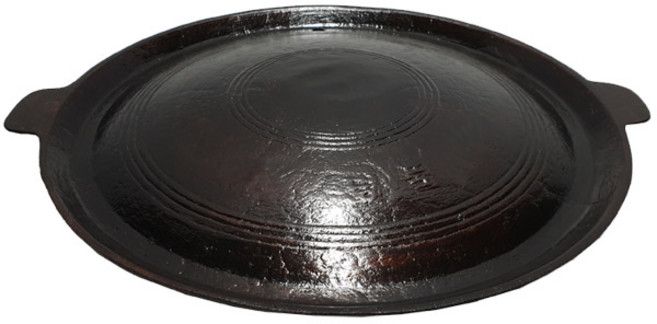 창조명품주물 무쇠 양면 솥뚜껑불판 지름 30cm~60cm 솥뚜껑 가마솥뚜껑 캠핑 가정용, 1개, 50cm, 7인용