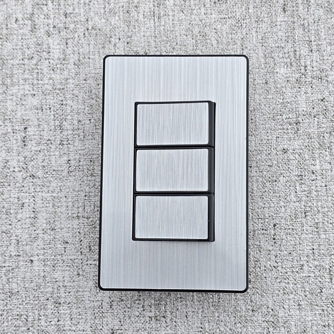 도셀 D4 블랙실버 매입 노출 3구 1로 스위치 전등 조명 스위치, 1개