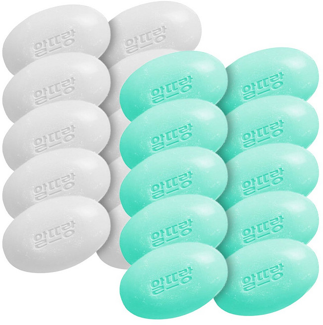 알뜨랑 비누 130gX10개 그린 및 화이트 엘지생활건강 LG, 130g, 10개입