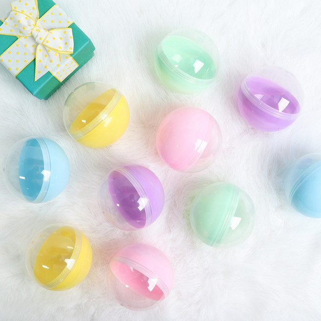 뮤즈 파스텔 컬러 원형 뽑기캡슐 소 6cm / 5컬러x2P 경품 뽑기볼, 10개