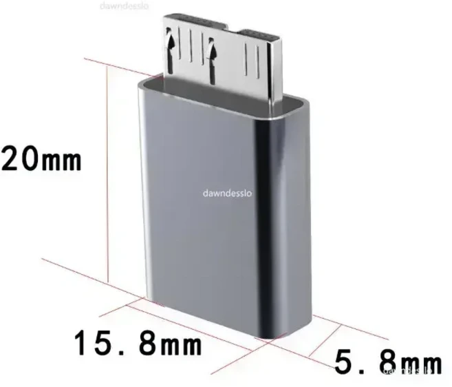 USB C-마이크로 어댑터 유형 C 남성 고속 충전 3.0-HdD용, 01 1pc, 1