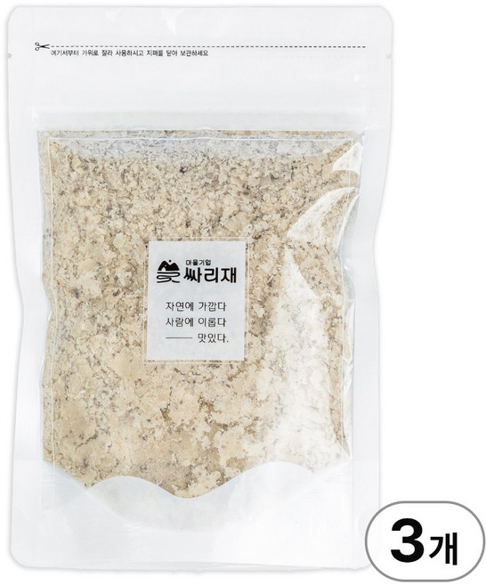 싸리재 국산 떡고믈 [ 거피 팥고물 200g ] 무설탕 국산 인절미 경단 송편고물, 3개