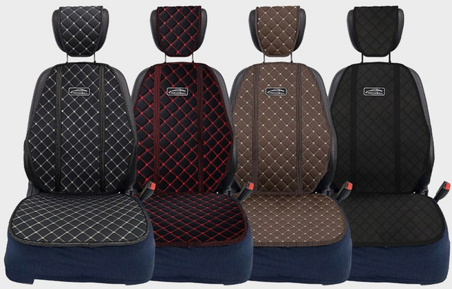 포터2 봉고3 퀼팅시트 커버 운전석, 1개, 블랙레드