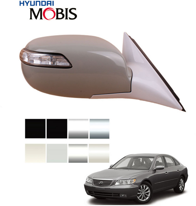 TG 그랜져 사이드미러 (876103L034)/(876203L034) [커넥터8핀], S7(슬릭실버), 좌측(운전석), 1개