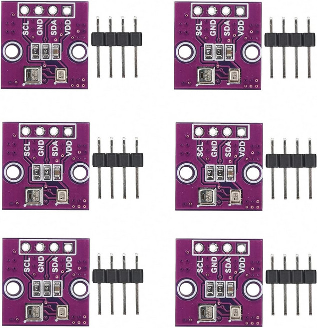 6개 AHT20BMP280 온도 및 습도 압력 모듈 고정밀 디지털 대기압 센서, 6개 AHT20BMP280 온도 및 습도 압력 모듈 고