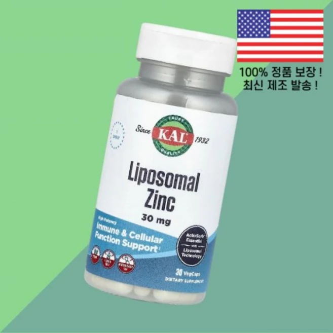 칼 KAL 리포좀 리포솜 리포조말 아연 징크 고함량 30mg 식물성 베지캡슐 30정 Liposomal Zinc High Potency 30 VegCaps, 칼 KAL 리포좀 리포솜 리포조말 아연 징크 고함량 3, 1개 - 쿠팡