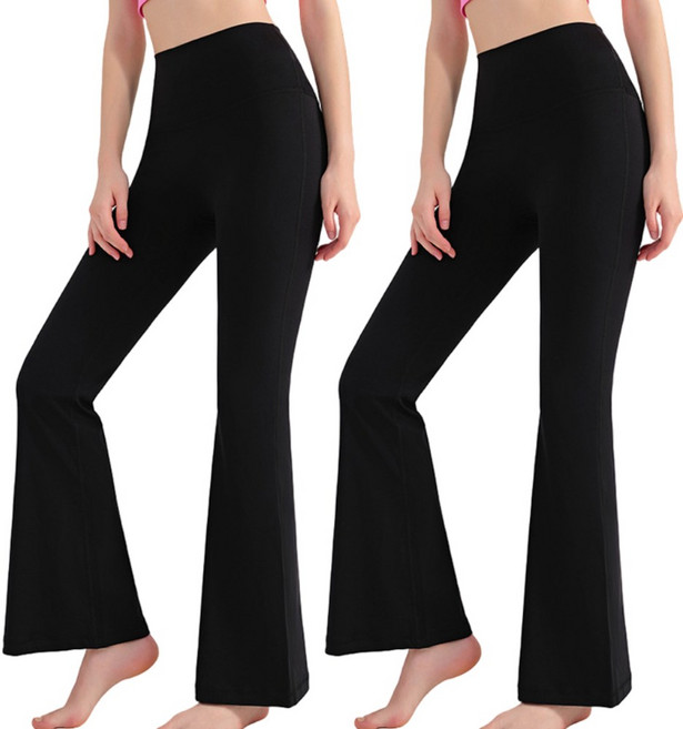 베르슈어 하이웨스트 통 밴딩 부츠컷 레깅스 2장 세트