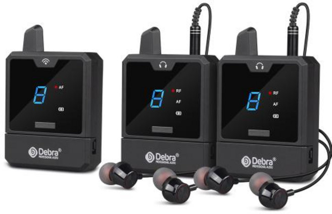 프리미엄 오디오 제품 홈오디오 Debra 새로운 Protable UHF IEM 무선 이어폰 모니터 시스템 음악 모니터링 라이브 방송용 미니 충전식