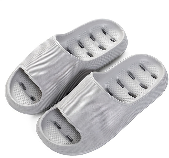 무식이네 소프트핏 EVA 미끄럼방지 물빠짐 욕실화, 그레이, 1개