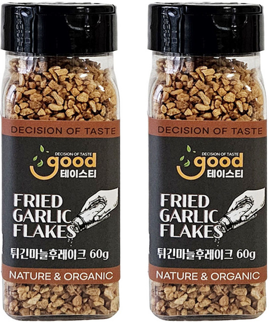 굿테이스티 튀긴마늘 후레이크 60g 갈릭 마늘칩 플레이크 튀김 토핑 향신료 시즈닝, 2개