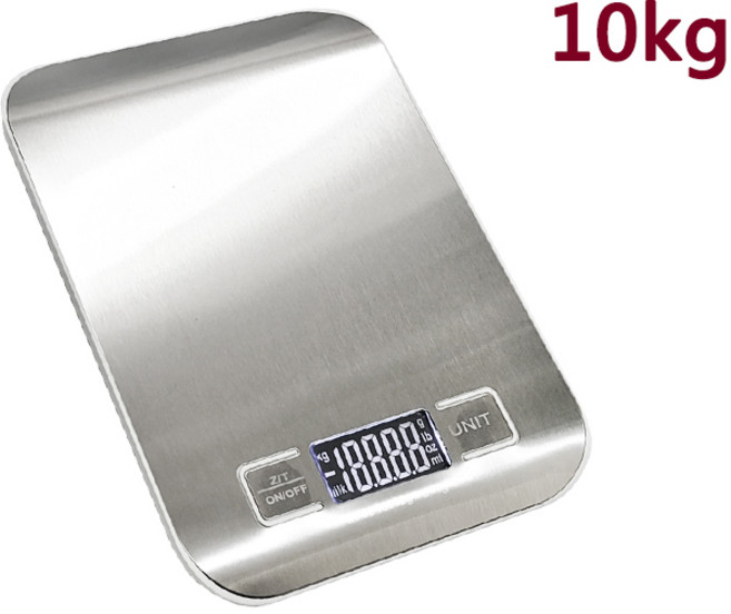 優家居 LCD電子料理秤(10公斤), 銀色, 無, 10kg