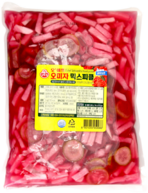 오뚜기 오쉐프 오미자 믹스피클, 3kg, 1개