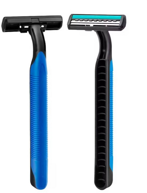 一次性刮鬍刀 雙層刀片 方便攜帶, 黑色, 50個