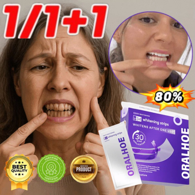 1/1+1【최신 개발】보라색 즉각 미백 치아 패치 치아미백 패치, 7pcs*3