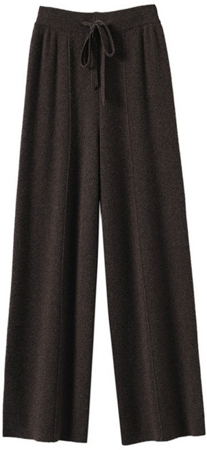 여성 따뜻한 기모 니트 스트레이트 와이드 통바지 솔리드 팬츠 SH1659