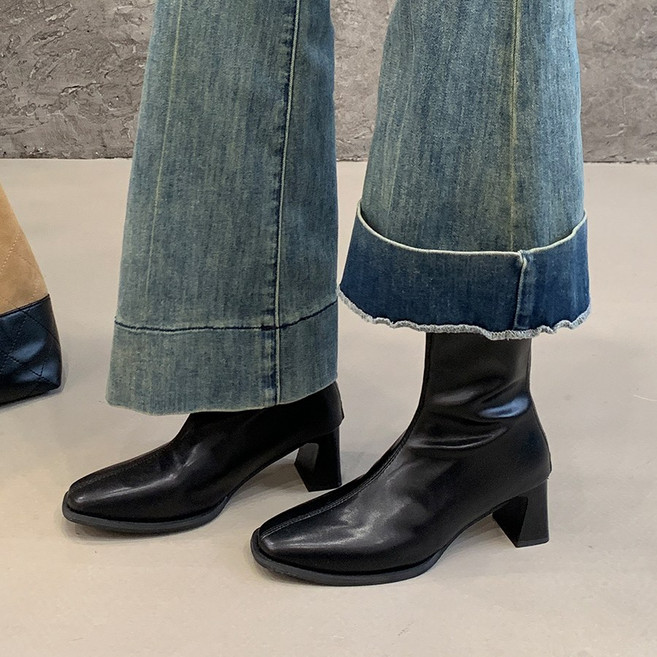 라블 기모안감 겨울 앵클부츠 5cm