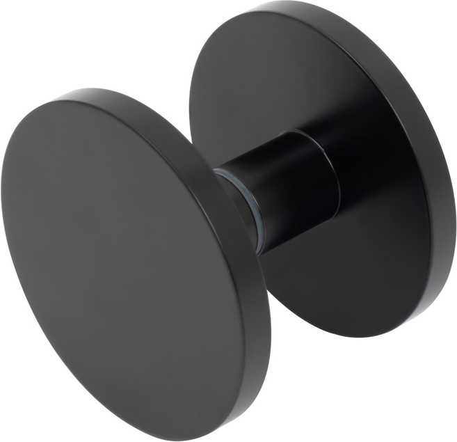 철물이네 강화도어 손잡이 1구 100파이 샤워부스 유리문 출입문, 1개, 블랙