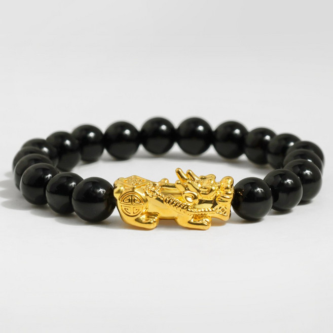 주리에떼 24K 순금999 행운 재물운 성공운 가디언 오닉스 비휴 팔찌