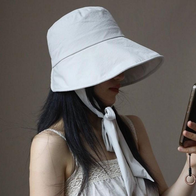 HALOPICK 바스락 챙끝와이어 턱끈 버킷햇 벙거지모자