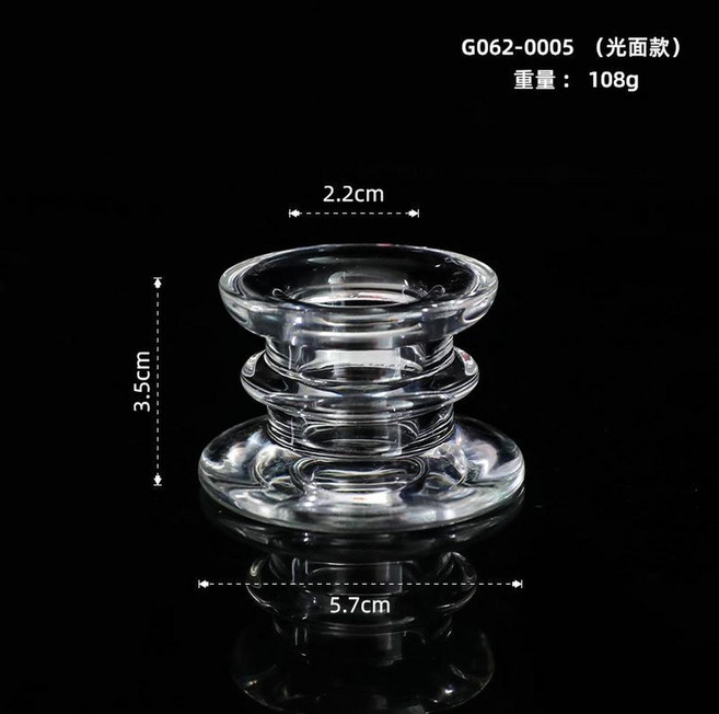 復古豎條紋玻璃燭臺, 光面款燭臺