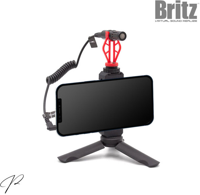 브리츠 스마트폰 DSLR 카메라용 고감도 비디오 마이크로폰, BE-STM5, 1개