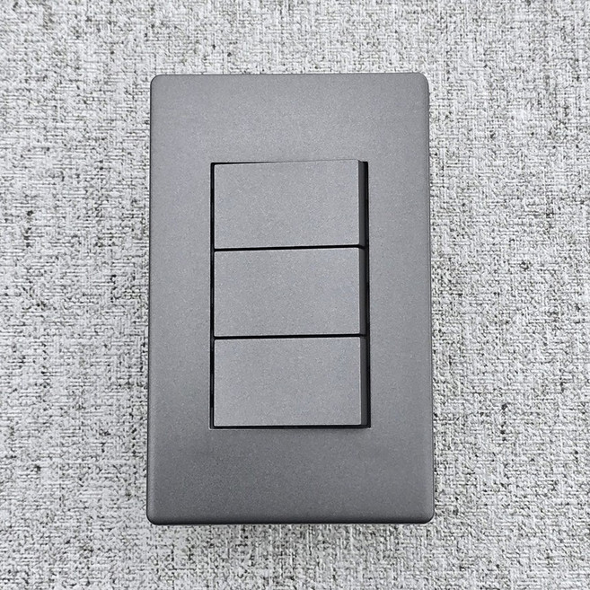 도셀 D5 마그네슘 매입 노출 3구 1로 스위치 전등 조명 스위치, 1개