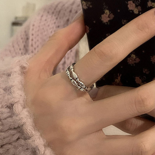 젠틀위브 1+1 플로우 피쉬 물고기 반지