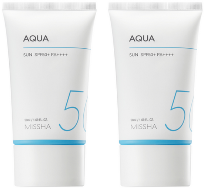 미샤 올 어라운드 세이프 블록 아쿠아 선크림 SPF50+ PA++++, 50ml, 2개