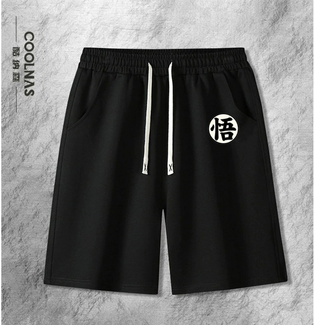 손오공 도복 반바지 드래곤볼 한자 캐주얼 여름 빅사이즈 남녀 공용 빅사이즈 바지