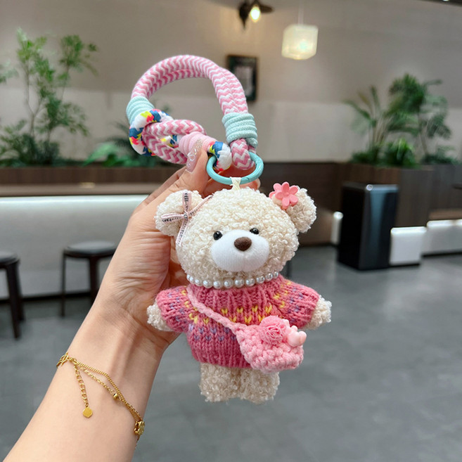 귀여운 니트 털실 곰돌이 키링 감성 귀염뽀짝 인형 키홀더