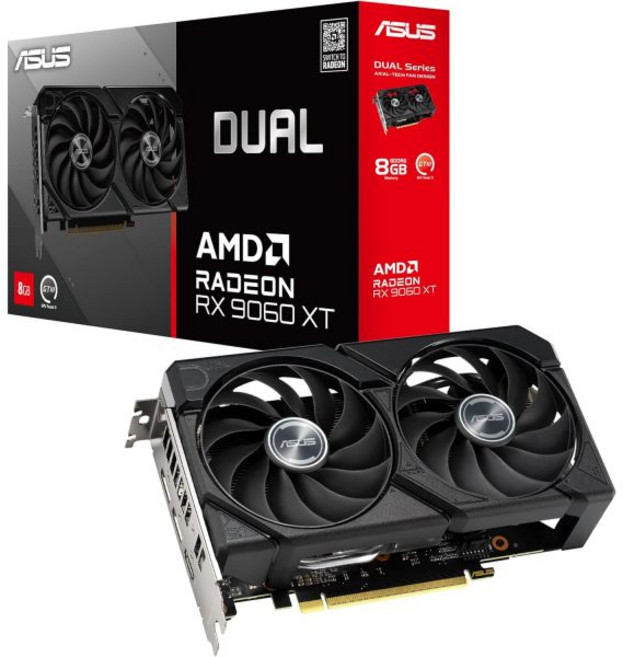 ASUS AMD Radeon RX 9060 XT 비디오 카드 8GB GDDR6 DUAL-RX9060XT-8G 국내 정규 대리점품
