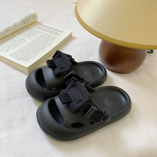 Annie 兒童麵包涼拖鞋 韓版防滑防水沙灘鞋 寶寶學步涼拖兩穿