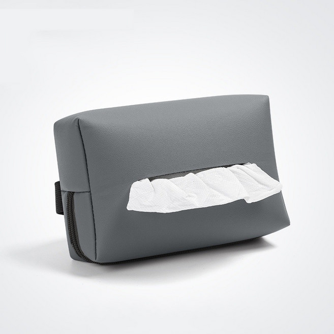 펀토피아 차량용 티슈케이스 암레스트 헤드레스트 휴지걸이, 1개, 그레이