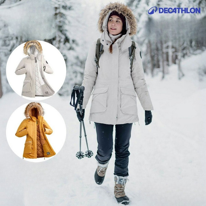 데카트론 퀘차 QUECHUA 여성 방수 방한 등산 파카 하이킹 겨울 패딩 SH900 -20℃ 8755570